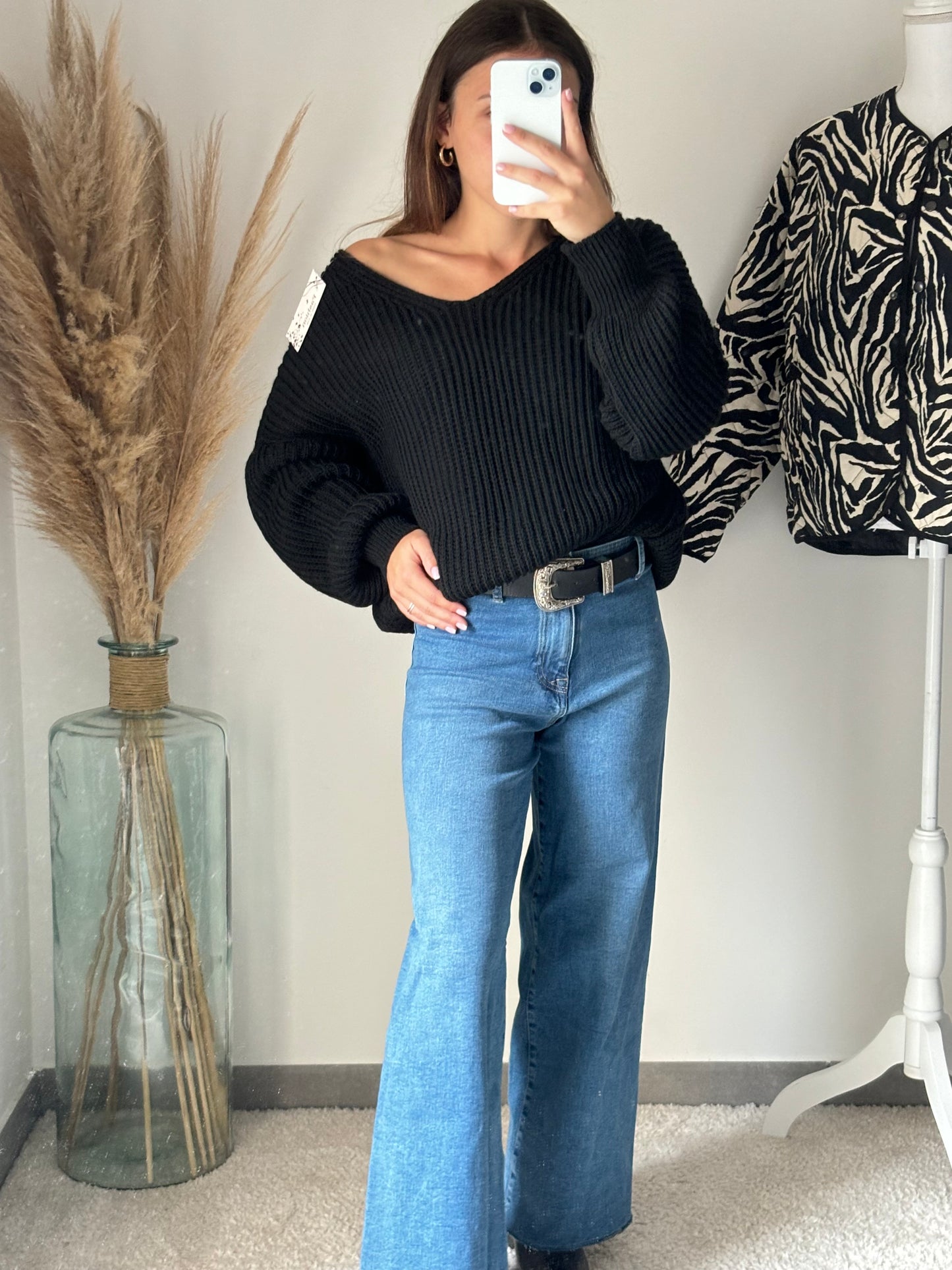 Pull en maille « Lily » noir