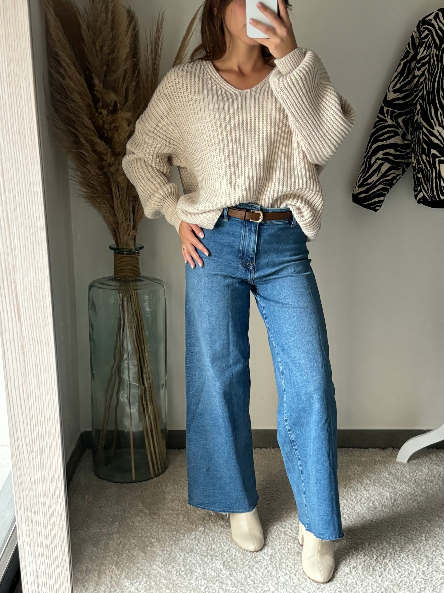 Pull en maille « Lily » beige