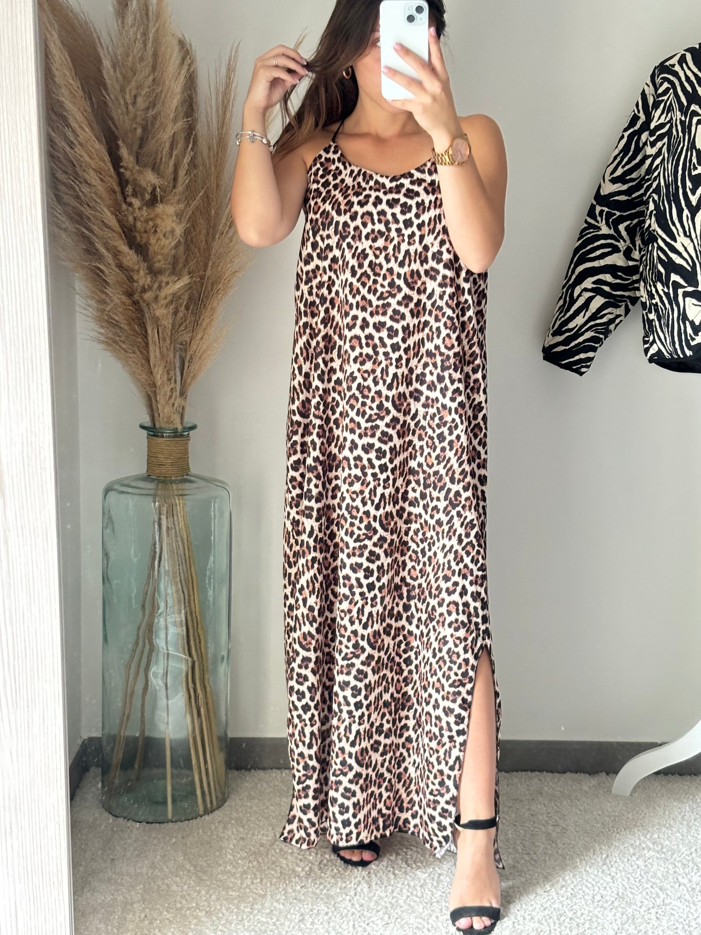 Robe fluide léopard