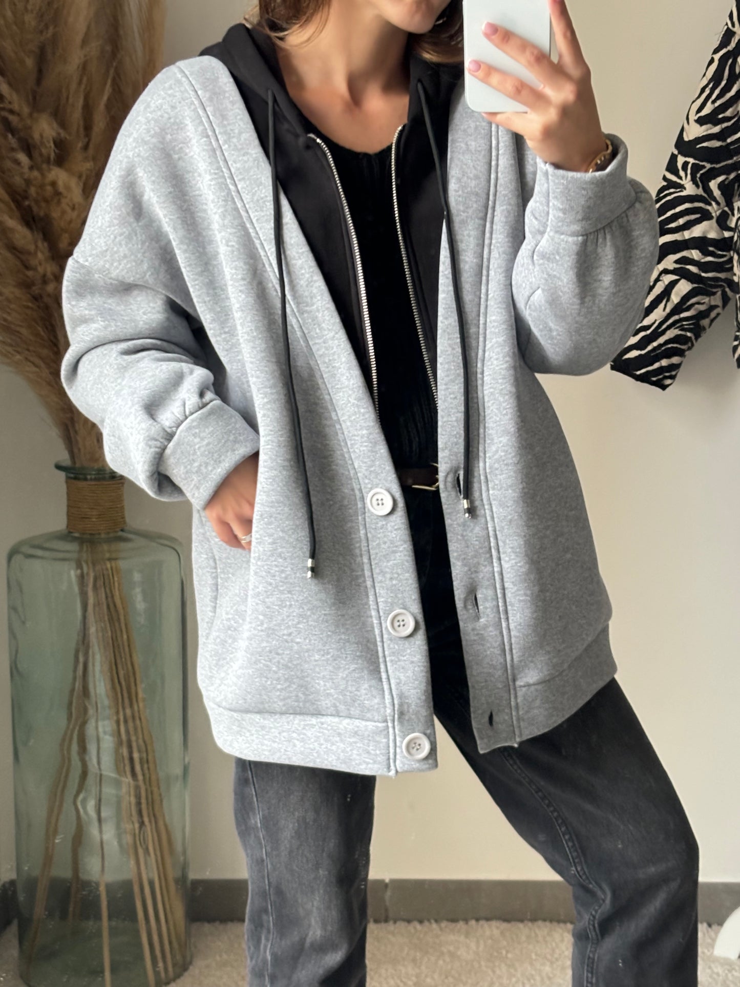 Double veste oversize