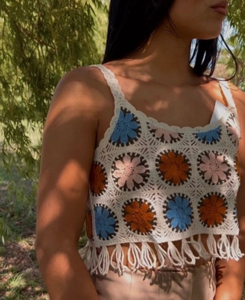 Top crochet été