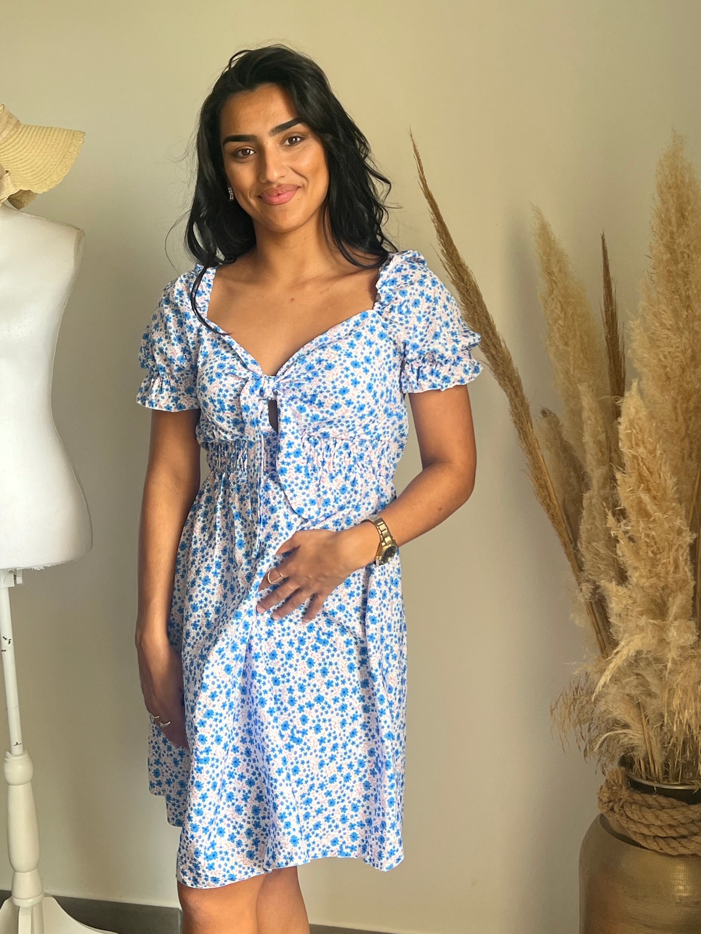Robe fleurie bleue