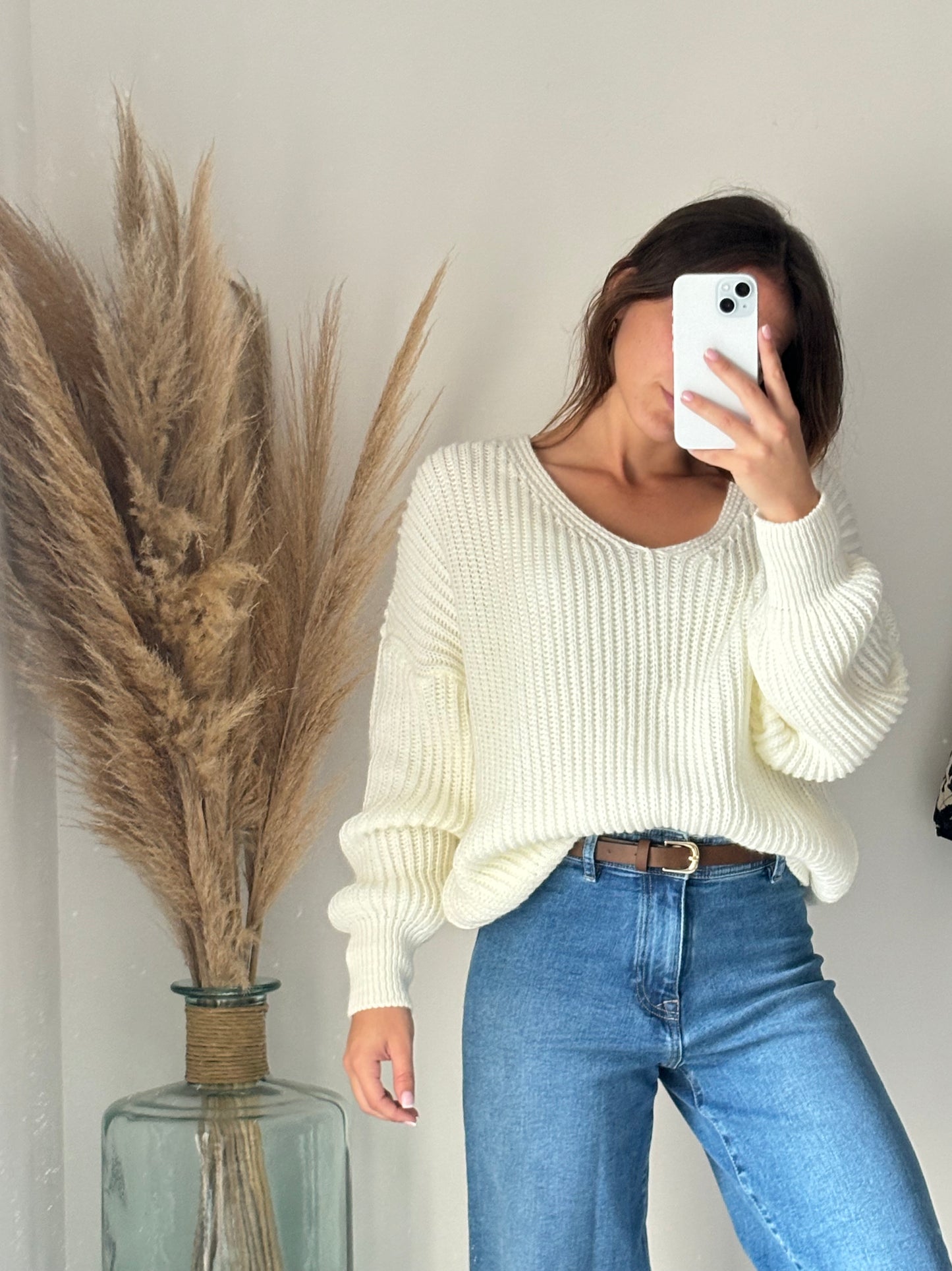 Pull en maille « Lily » blanc