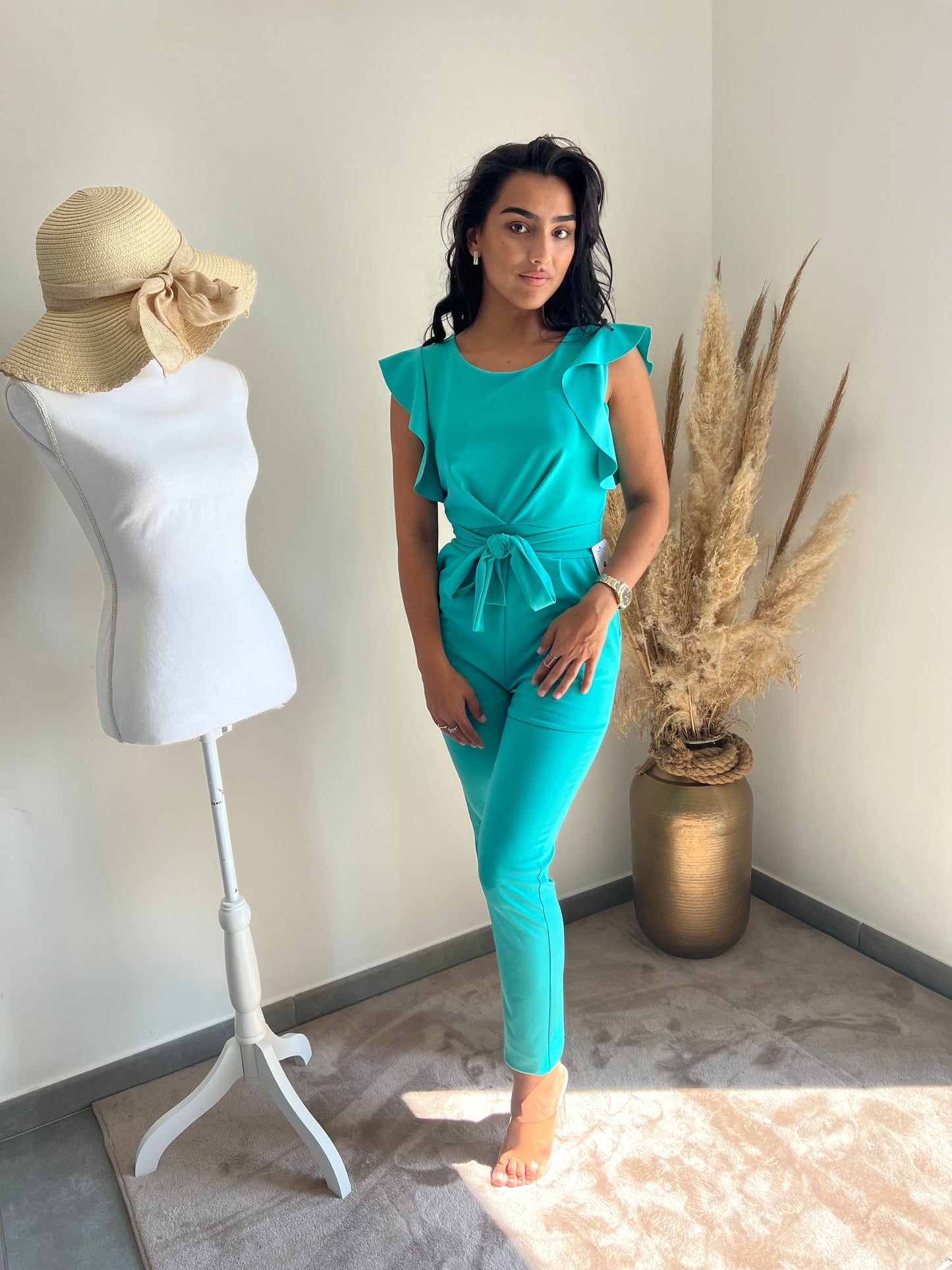 Combinaison élégante bleu turquoise