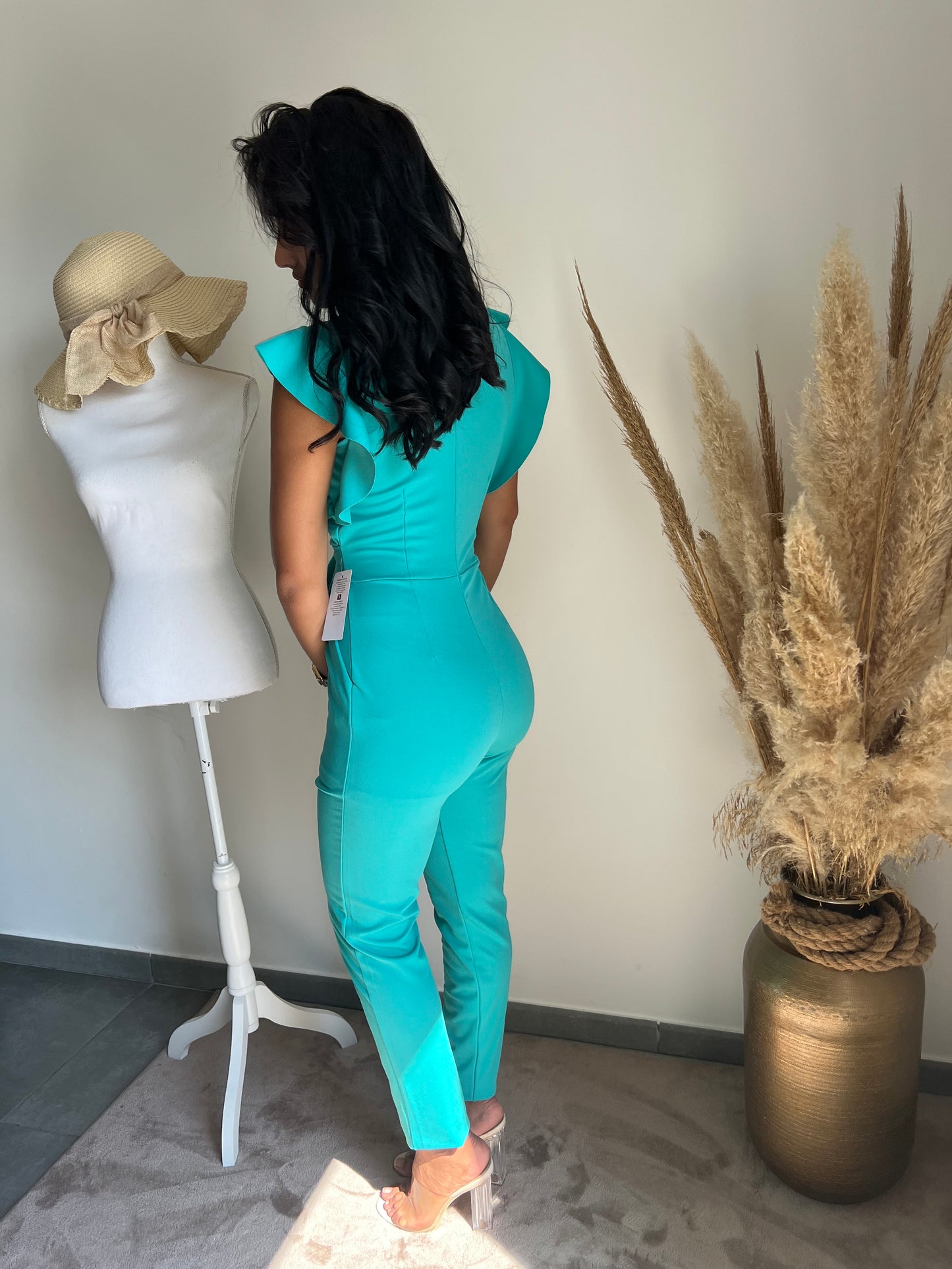 Combinaison élégante bleu turquoise