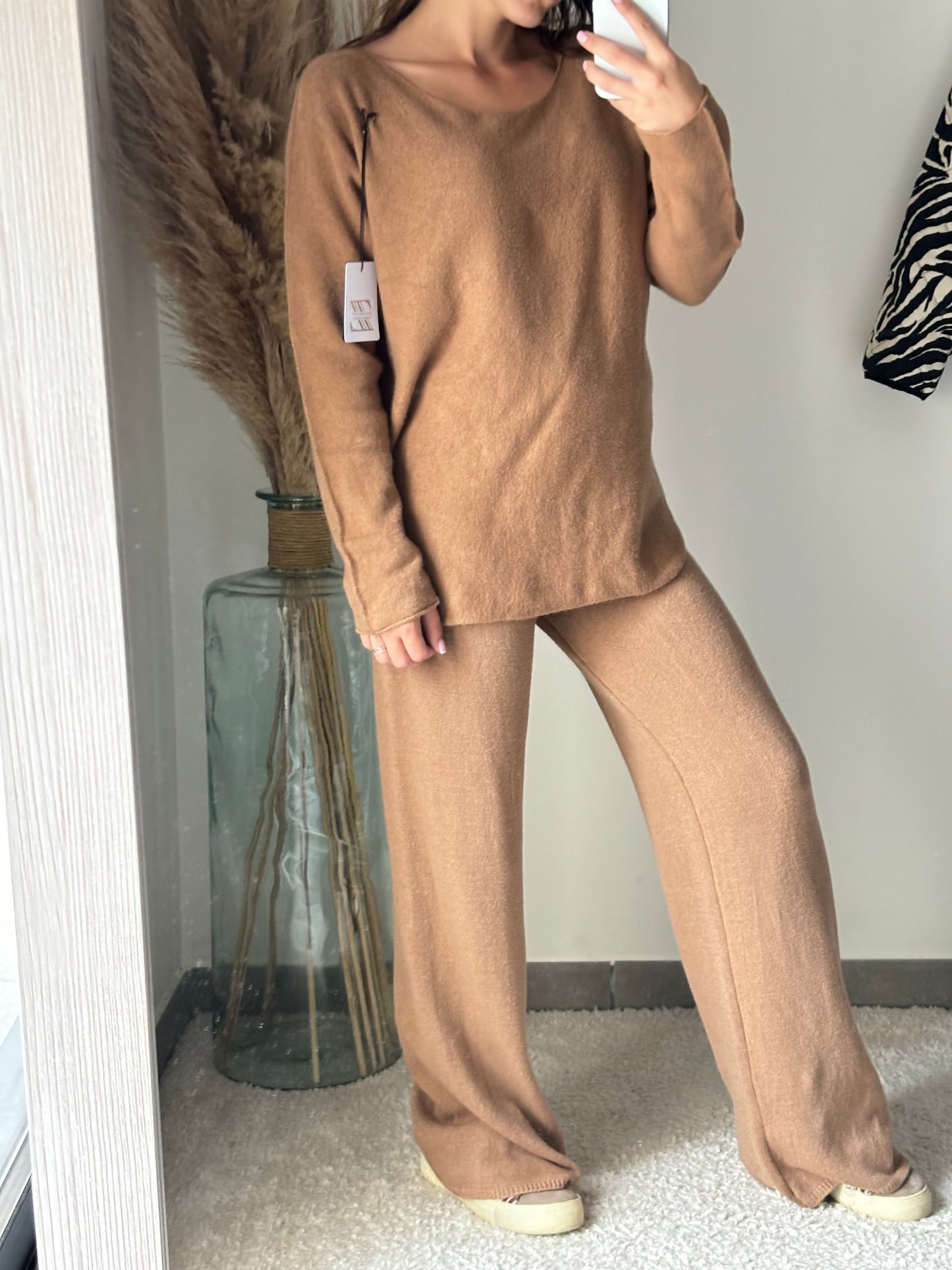 Ensemble doux « Léna » marron